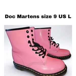 Dr. Martens Pink Lace Up Boots